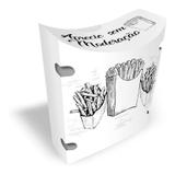 Caixinha Batata Frita Salgados Delivery Branco e Preto 200un - Pdv print