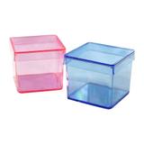Caixinha de acrílico 5x5 colorida kit com 10 unid - Rn embalagens