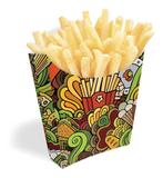 Caixinha Embalagem Para Batata Frita e Salgados Verde 100un - Pdv print