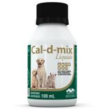 Cal-D-Mix Líquido 100 ml para cães e gatos Vetnil Validade 01/21