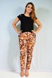 Calça Skinny Animal Print Bolso Faca em Sarja - Jeito unico