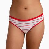 Calcinha Absorvente Bela Gil - branco e vermelho - Korui