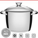 Caldeirão Aço Inox Avulso Fundo Triplo Vidro 5,5l Tramontina