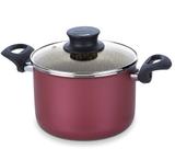 Caldeirão Antiaderente com Alças e Tampa de Vidro Paris Tramontina - Vermelho / 22 Cm / 6.0 Lt