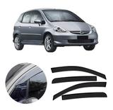 Calha Chuva Honda Fit 2003 2004 2005 2006 2007 2008 4 Pts