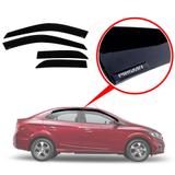 Calha De Chuva Chevrolet Novo Prisma Com Escrita Em Alto Relevo - Tiger acessórios