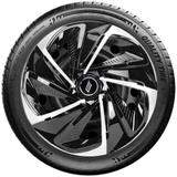 Calota aro 13 Elitte para Celta Gol Palio Uno. Mod. Universal Preta Prata linha Nitro - E3804 - Elitte calotas