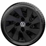 Calota aro 15 Preta Fosca Volks Gol G5, G6, G7, 2018 - G195pf - Volkswagen