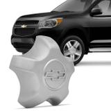 Calota Centro Miolo de Roda Aro 15 e 16 Chevrolet S10 01 a 18 Blazer 01 a 11 Prata Furação 5x120 - Emblemax