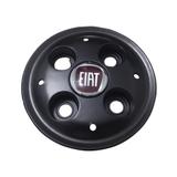 Calota Centro Miolo De Roda Fiat Strada preto com Emblema vermelho
