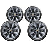 Calota jogo 4pçs prata grafite chevrolet celta corsa prisma aro 14 g112ptgj - Gm