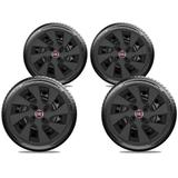 Calota Preta Jogo 4Pçs Fiat Palio Elx Fire Siena Uno Way Aro 14 G133Pfj