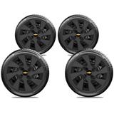 Calota Preto Fosco Jogo 4Pçs Chevrolet Agile Onix Prisma 2020 Aro 15 G195Pfj - Grid calotas