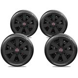 Calota Preto Fosco Jogo 4Pçs Fiat Palio Idea Ponto Aro 14 G461Pfj