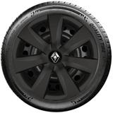 Calota Preto Fosco Mod. Original Aro 14 Renault Sandero Logan 2013 a 2019 G461Pf