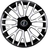 Calota Universal modelo Triton Aro 14" Preta/Prata Elitte