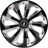 Calota Universal modelo Velox Aro 13" Preta/Cromada Elitte