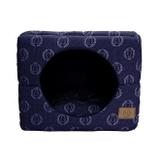 Cama 2 Em 1 Para Cães E Gatos Fábrica Pet G Túnel Coroa Azul