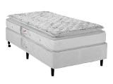 Cama Box (Box + Colchão) Solteiro Mola 88x188cm - Castor Sleep Basic Confort