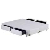 Cama Box CASAL Branco Bipartido Universal 4 Gavetas - 138x188 - Cosmopolita