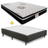 Cama Box Casal Padrão Cosmopolita + Colchão Sempre Firme Casal Padrão D65 Pillow - Espuma - 138x188 - Copel colchões