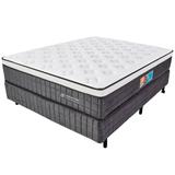 Cama Box Casal Premium Mola Ensacada com Espuma D33 e Viscoelástica Nasa 138x188x72cm - Bf Colchões