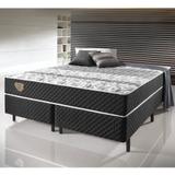 Cama Box Casal Queen Size Soft comfort Preto - Antiácaro, Antifungo e Antialérgico - 158X198X60Cm - Ecoflex