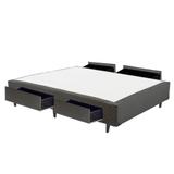 Cama Box CASAL Universal 4 Gavetas Cinza - 138x188 - Cosmopolita