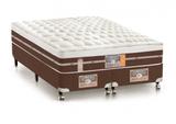 Cama Box + Colchão Castor Queen Size Silver Star Híbrido AIR One Face 158x198x72cm