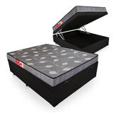 Cama Box Com Baú Casal + Colchão De Espuma D20 - Prorelax - Violeta 138cm