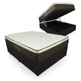 Cama Box Com Baú Casal + Colchão De Molas - Comfort Prime - Imperador 138cm