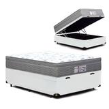Cama Box Com Baú Casal + Colchão De Molas Ensacadas - Probel - Evolution 138cm