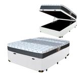Cama Box Com Baú Viúva + Colchão De Molas - Castor - Classic One Face 128cm
