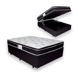 Cama Box Com Baú Viúva + Colchão De Molas - Ortobom - Physical Spring 128cm