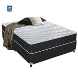 Cama Box Conjugado Casal Estrutura Ortopédica 138x188x43 - A colchoes