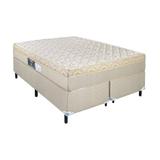 Cama Box King com Colchão Arezzo Molas Ensacadas Bege - Portobel colchões