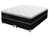 Cama Box King Size + (Box + Colchão) Plumatex - Mola Pocket 65cm de Altura Magnum