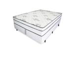 Cama Box Queen Sise Colchão Completo Mola ensacada Sono Conforto-Branca - Pillowmanta