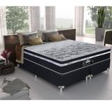 Cama Box Queen Size São João Molas Ensacadas Gazin - 158x198x65