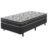 Cama Box Solteiro Basic Black Molas Verticoil - 88x188x59 - Ecoflex