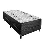Cama Box Solteiro Conjugada Unyco D28 Ortopédico Floral e Preta - Mobly