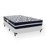 Cama Box Viúva + Colchão De Molas - Anjos - Classic Black 128cm