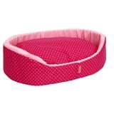 Cama Cachorro Europa Com Ziper Rosa 45 x 63 x 20cm - São pet