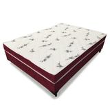 Cama Casal Conjugado Ortopédico - Suede Vermelho - E-shop casa