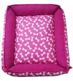 Cama Dog Caminha Pet Cama Lavavel Cama Colchonete Pra Cachorro Porte Dupla Face Gato Feliz Rosa P. - Mundico petshop