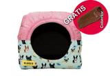 Cama Iglu e Toca Para Cachorro Impermeavel Luppet Rosa Cachorrinho