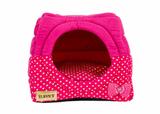 Cama Iglu e Toca Para Cachorro Luppet Rosa Poa