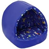 Cama Iglu Emborrachada Gorgurinho para Cães e Gatos - Azul - P - São Pet