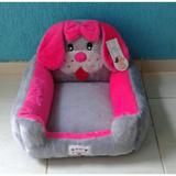 Cama Para Cachorro Pelúcia Cinza com Pink P - Linha avulsa enxovais