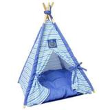 Cama Para Cachorro Tenda São Pet Azul P